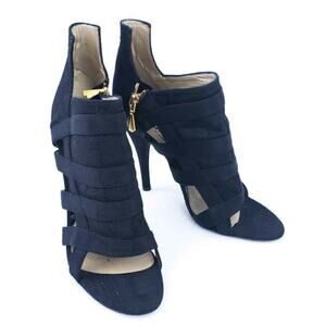 Mechante of London Italian Caged Heels Booties 37.5 Inside Zipper Made in Italy